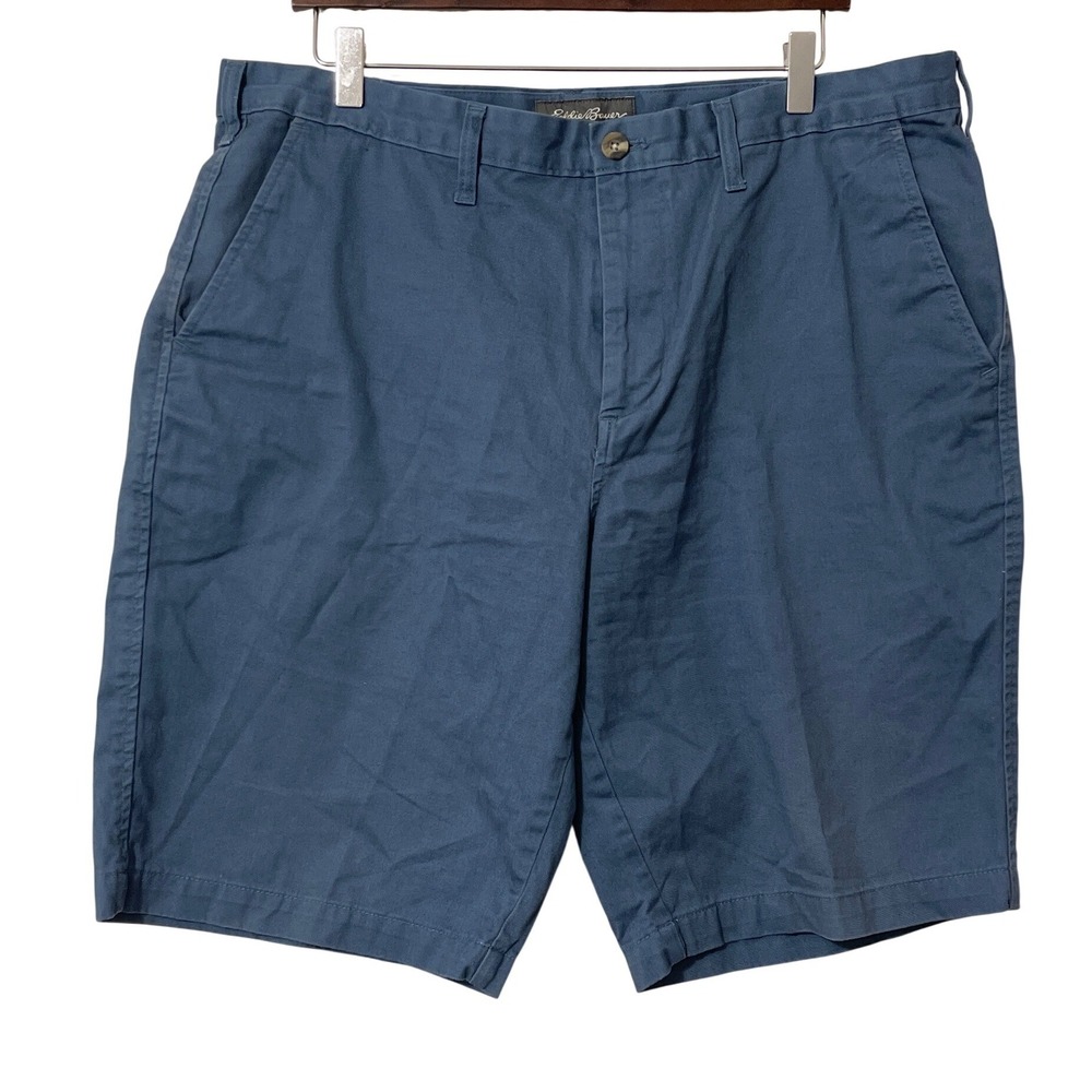 Eddie Bauer Men's Blue Cotton Casual Golf Hiking Straight Fit Shorts Size 38